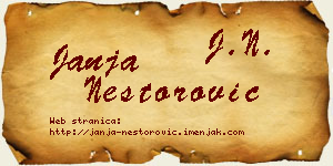 Janja Nestorović vizit kartica